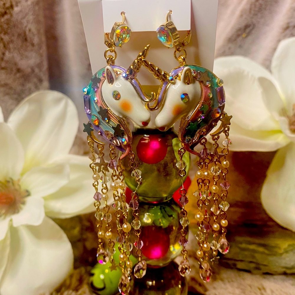 Holiday Discount 💜- Betsey Johnson Unicorn earrings